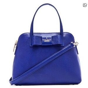 Kate Spade Maise Bow Satchel Bag in Bright Lapis Includes Strap